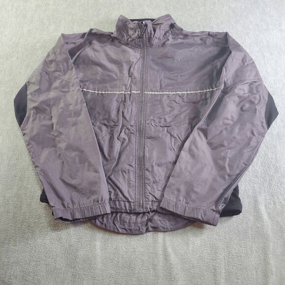 Vintage Reebok Jacket Womens Medium Purple Nylon Full Zip Windbreaker - Picture 1 of 10